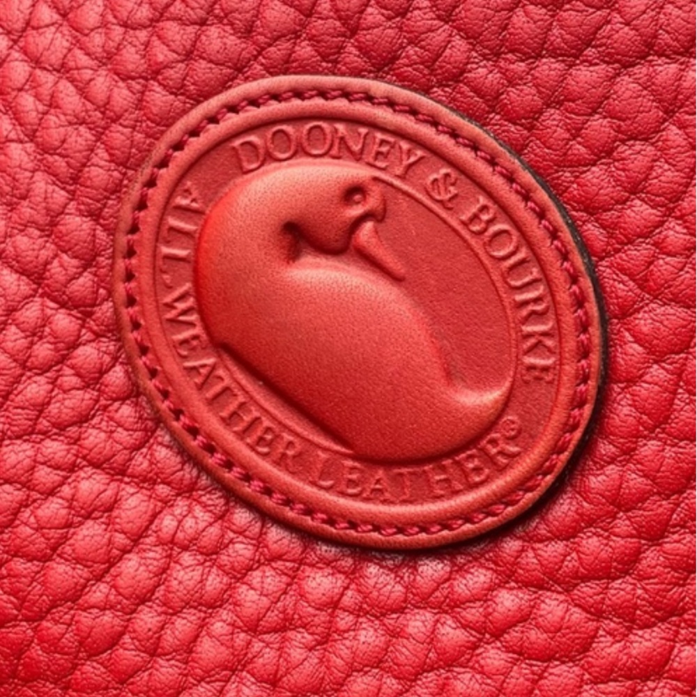 Dooney and Bourke awl Leather Red satchel crossbody bag P29 - Picture 7 of 16
